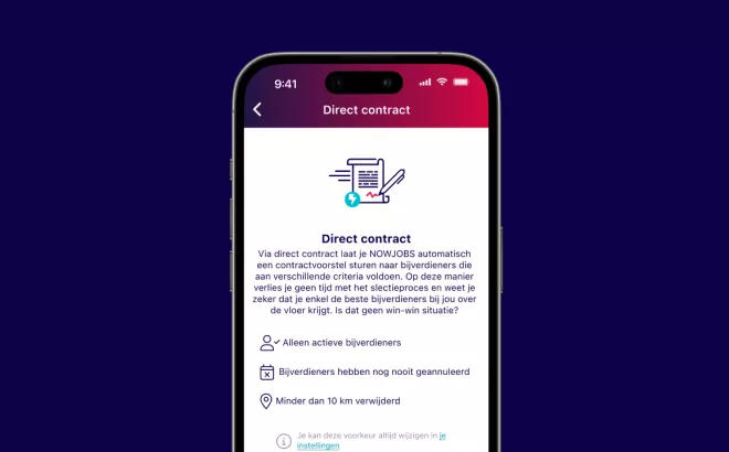 Direct Contract: ons team kiest de meest geschikte bijverdiener voor jou vacature 